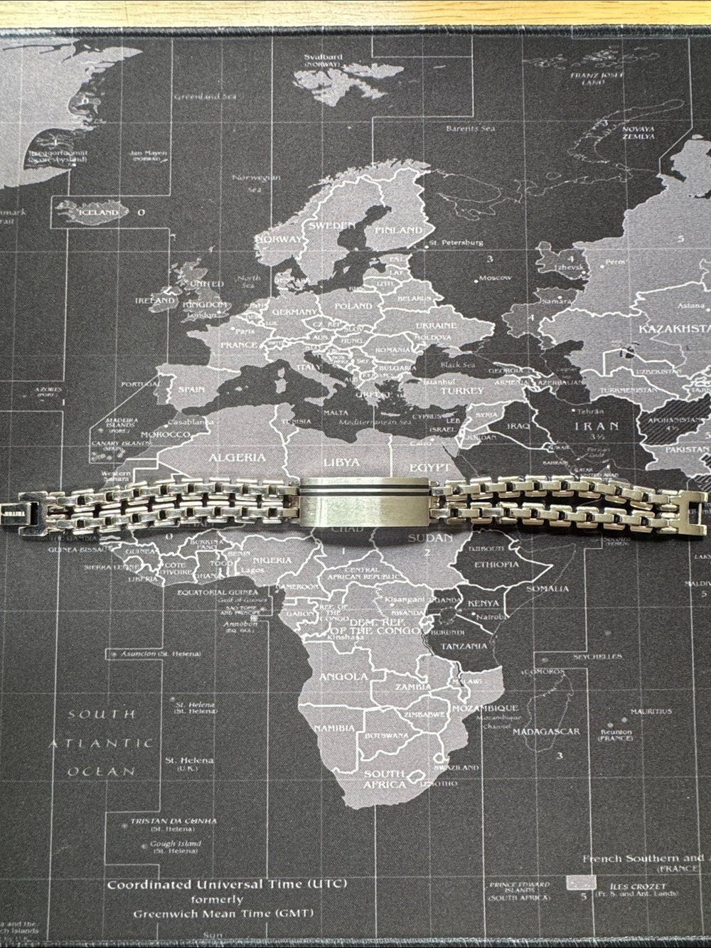 Men's Brushed Silver Stainless Steel ID Link Bracelet